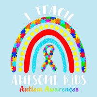 Rainbow I Teach Awesome Kids Ribbon Autism Awareness Urban Heavy T-shirt | Artistshot