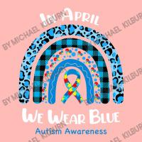 In April We Wear Blue Rainbow Puzzle Autism Awareness Urban Pullover Hoodie | Artistshot