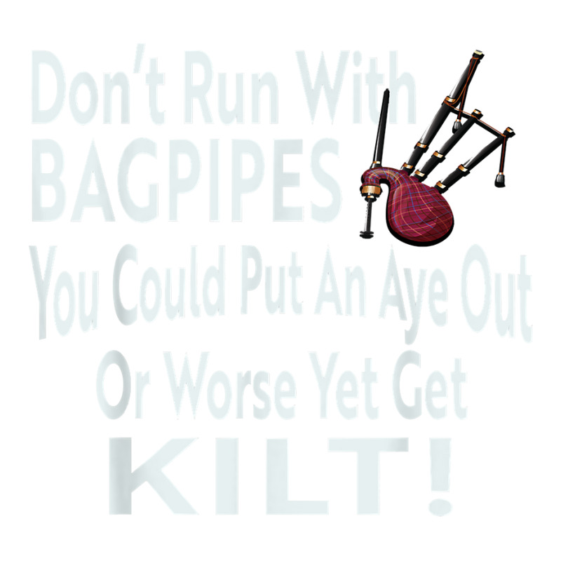 Funny Don't Run With Bagpipes Scottish Kilt Tshirt Pickleball Paddle By ...