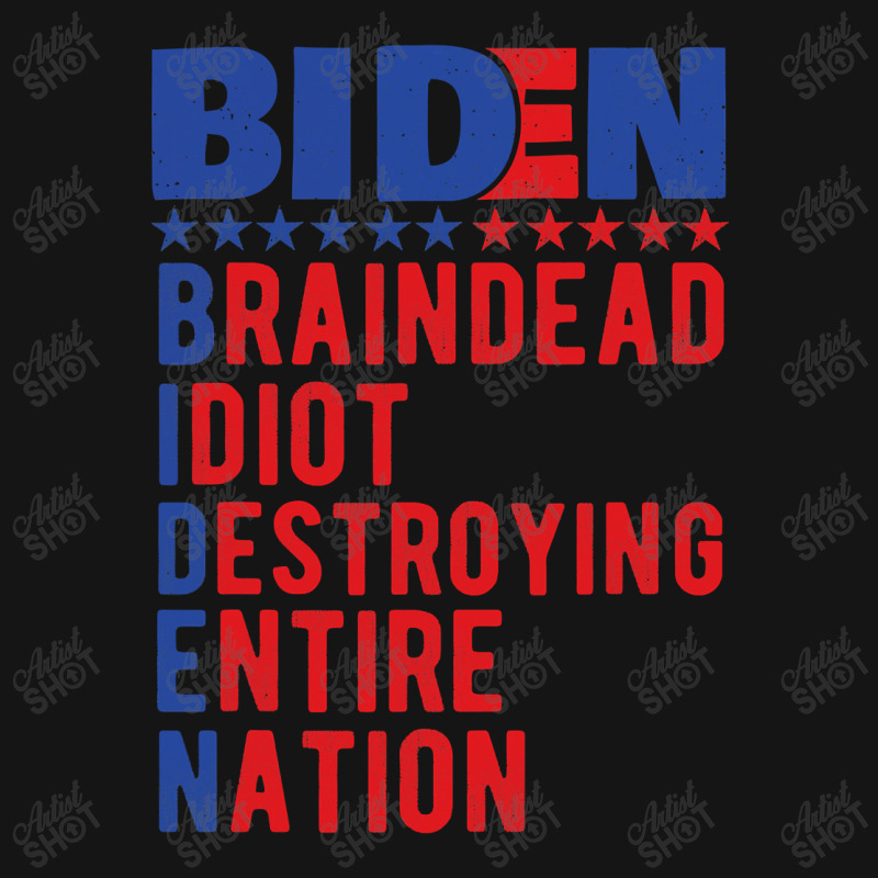 Anti Biden, Braindead Idiot Destroying Entire Nation Mesh Cap | Artistshot