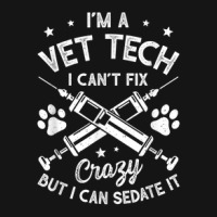 Funny Vet Technician I Can't Fix Crazy But I Can Sedate Mesh Cap | Artistshot