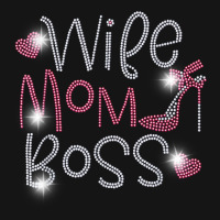 Wife Mom Boss Bling Rhinestone Funny Birthday Party Gift T Shirt Mesh Cap | Artistshot