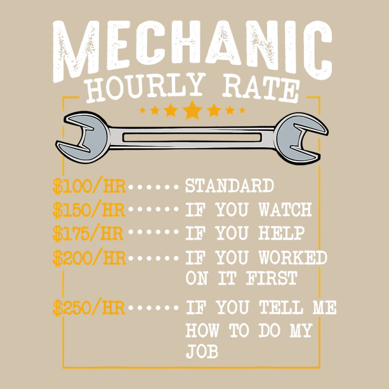 Mechanic Hourly Rate Labor Rates Funny Co Workers Car Lover T Shirt Adjustable Baseball Cap by HUUY | Artistshot