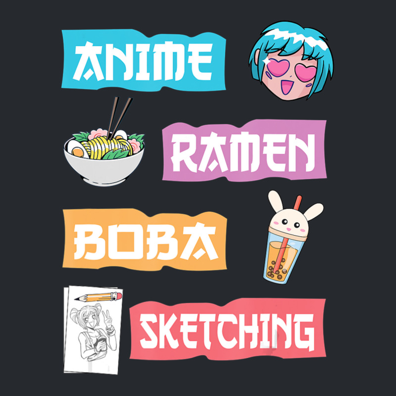 Anime Ramen Boba Sketching Kawaii Anime Lover Merch Flat Bill Snapback Cap | Artistshot