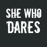 She Who Dares White Women's Triblend Scoop T-shirt | Artistshot