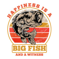 Hot Trend Retro Vintage Happiness Is A Big Fish And A Witness Fishing Debie Paper Bag - 10 X 5 X 13 | Artistshot