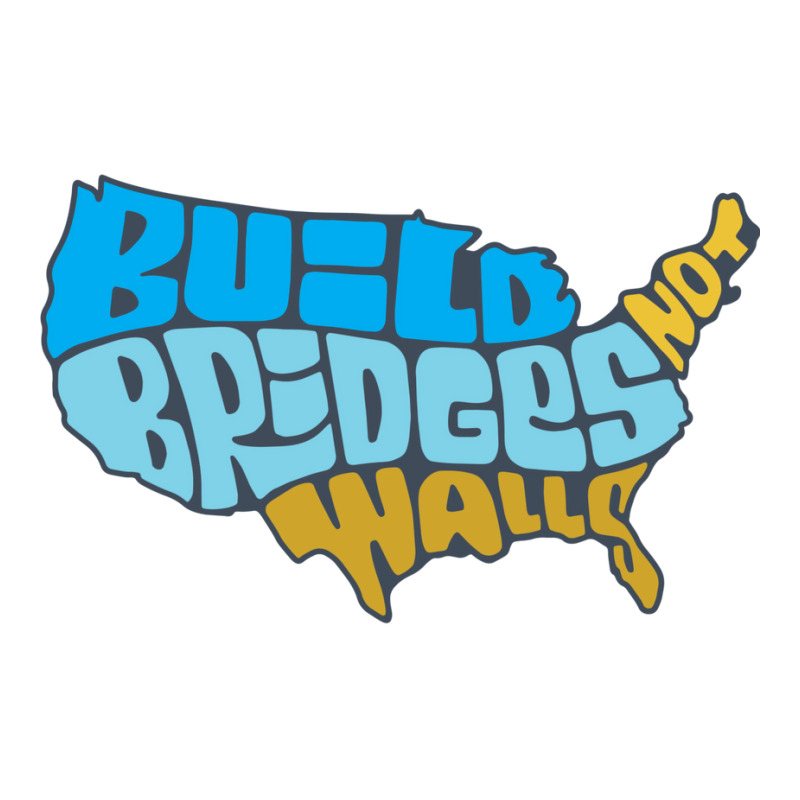 Build Bridges Not Walls   Retro Mart Paper Bag -13 X 7 X 17 | Artistshot