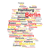 Germany Map Silhouette Towns Cities Flag Berlin Travel Queen Paper Bag - 16 X 6 X 19 1/4 | Artistshot