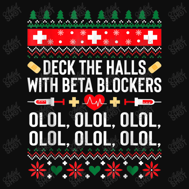 Deck The Halls With Beta Blockers Nurse Christmas Ugly Xmas Crop Top by Yuh2105 | Artistshot