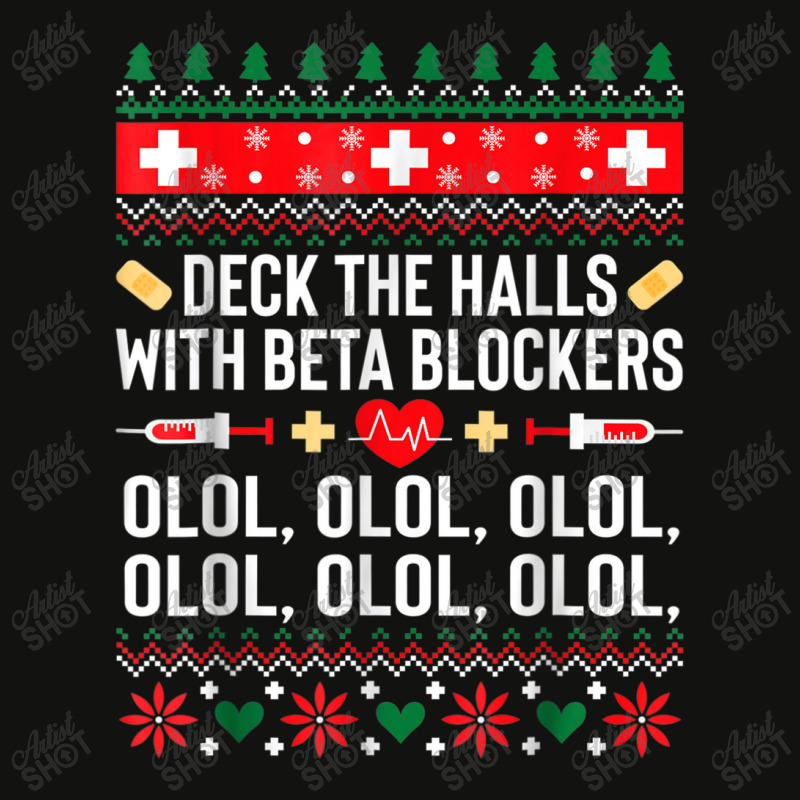 Deck The Halls With Beta Blockers Nurse Christmas Ugly Xmas Scorecard Crop Tee by Yuh2105 | Artistshot