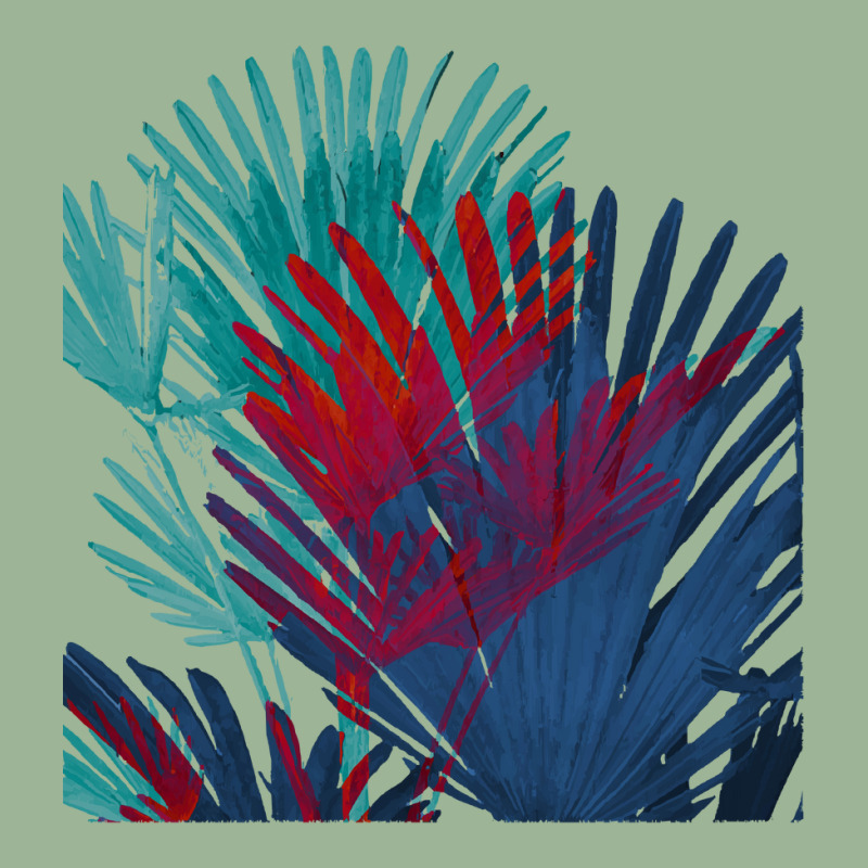 Big Palm Leaves Pattern Blue Color T  Shirtpalm Leaves Pattern Blue Co Urban Heavy T-shirt | Artistshot