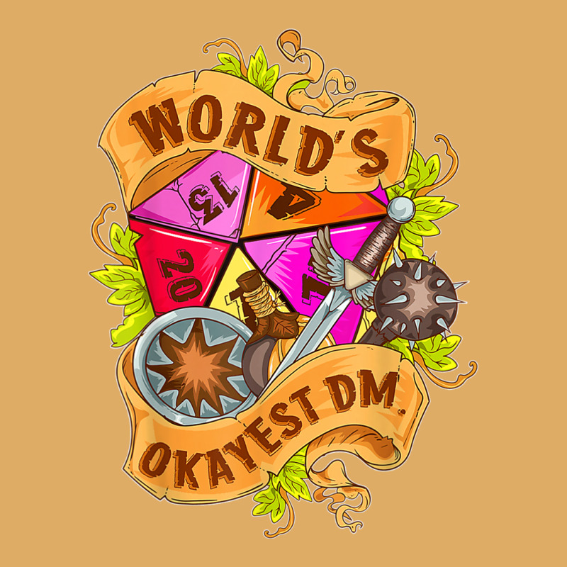 World Okayest Dm D20 Dice Gaming Rpg Board Games T Shirt Urban Heavy T-shirt | Artistshot