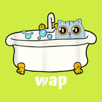 Wap   Wet Pussy Cat In Tub, Dirty Funny And Cute At Once T Shirt Adjustable Baseball Cap | Artistshot