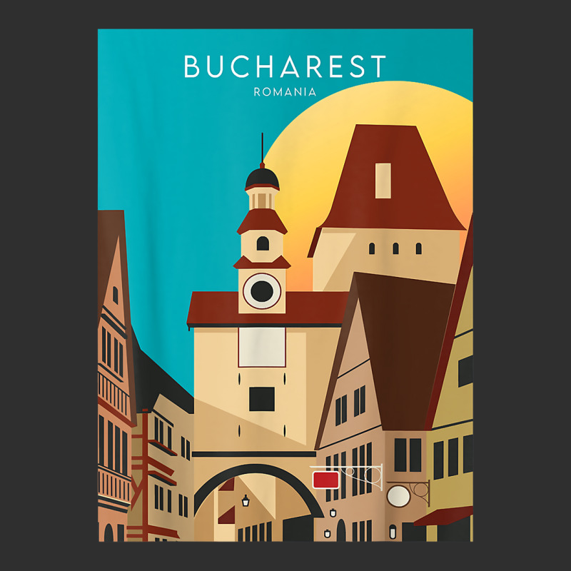 Bucharest City Romania Travel Watercolor Artwork Printing T Shirt Adjustable Baseball Cap | Artistshot