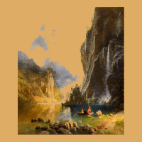 Famous Paintings T  Shirt Indians Spear Fishing By Albert Bierstadt. T Urban Heavy T-shirt | Artistshot