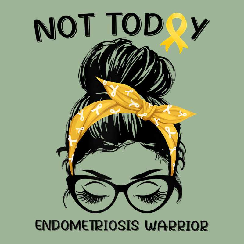 Womens Endometriosis Warrior Messy Bun Yellow Ribbon Endo Awareness Urban Pullover Hoodie | Artistshot