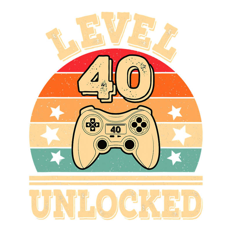 Level 40 Unlocked Video Gaming 40th Birthday 1982 Game Retro T Shirt Bomber Jacket | Artistshot