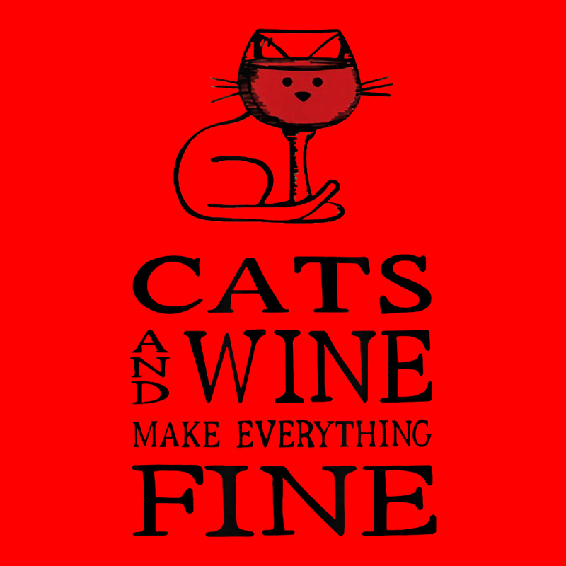 Cats And Wine Make Everything Fine   Cats And Wine Funny T Shirt Bomber Jacket | Artistshot