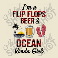 I'm Flip Flops Beer And Ocean Kinda Girl Cropped Hoodie | Artistshot