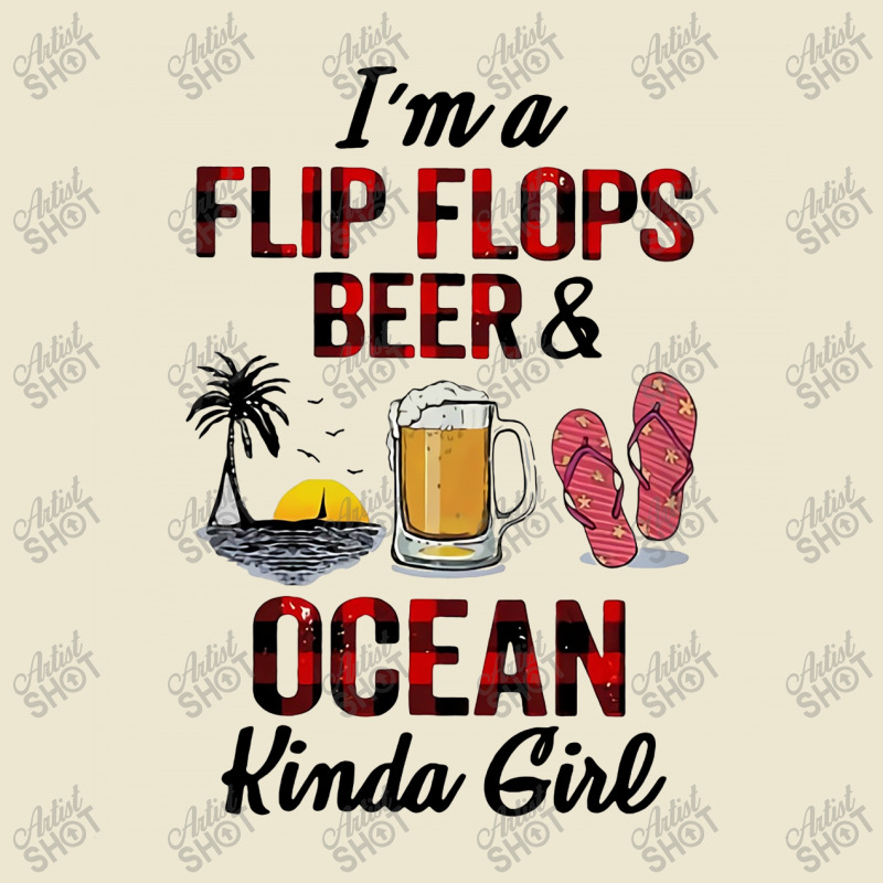 I'm Flip Flops Beer And Ocean Kinda Girl Cropped Hoodie by hoainv | Artistshot