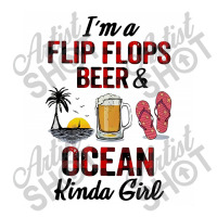 I'm Flip Flops Beer And Ocean Kinda Girl Maternity Scoop Neck T-shirt | Artistshot