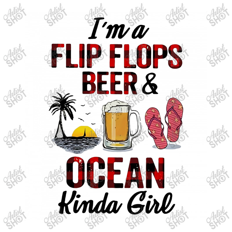 I'm Flip Flops Beer And Ocean Kinda Girl Crop Top by hoainv | Artistshot