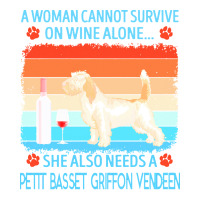 Petit Basset Griffon Vendeen T  Shirt A Woman Cannot Survive On Wine A Bomber Jacket | Artistshot