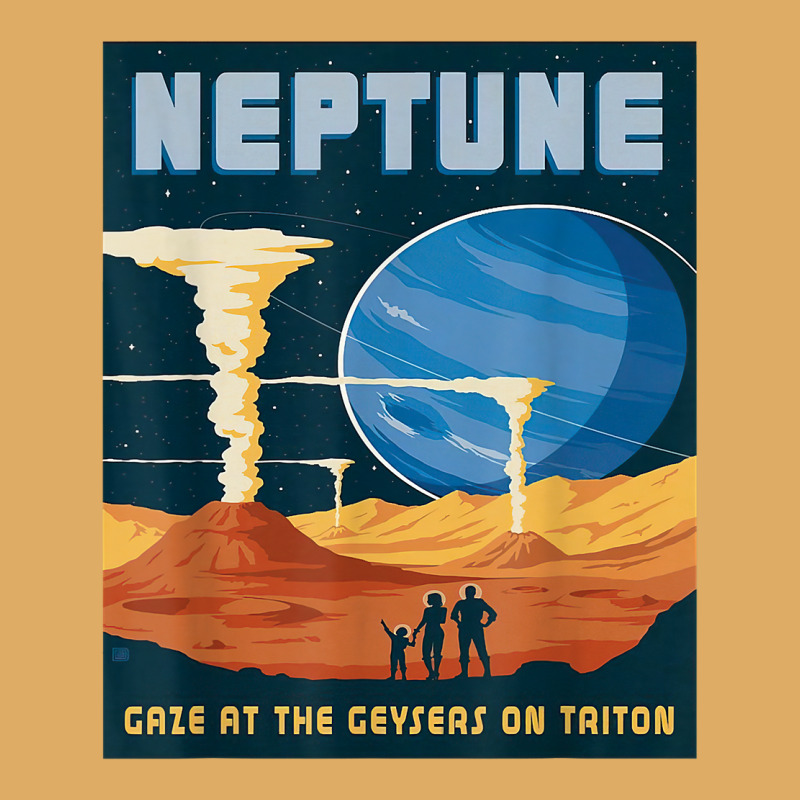 Retro Neptune Gaze At The Geysers On Triton Space Tourism T Shirt Urban Pullover Hoodie by puawhla | Artistshot