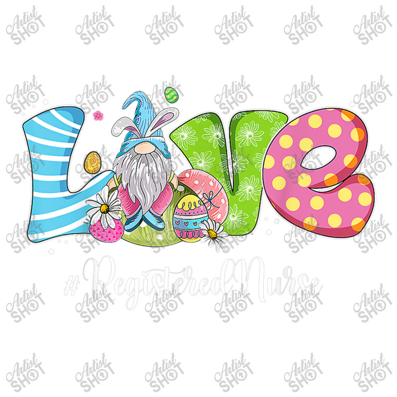 Funny Gnome Bunny Love Registered Nurse Easter Christians Bomber Jacket | Artistshot