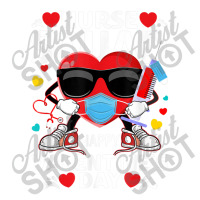 Nurse Squad Happy Valentine's Day Red Masked Heart & Syringe Bomber Jacket | Artistshot