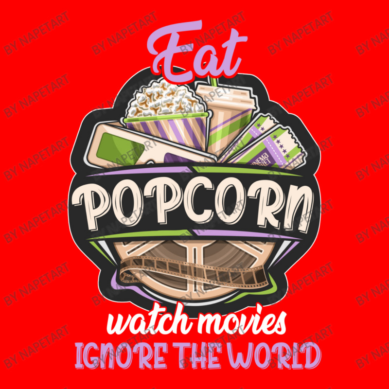 Eat Pop Corn Watch Movies Ignore The World Bomber Jacket | Artistshot