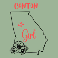 I Love State Of Georgia Flower Outline Canton City Girl T Shirt Urban Heavy T-shirt | Artistshot