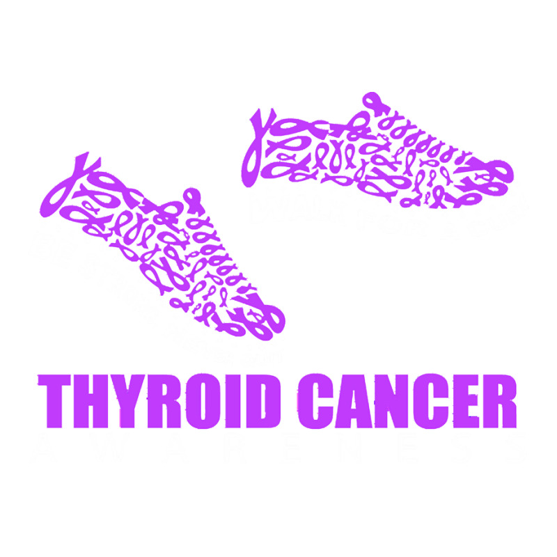 Thyroid Cancer T  Shirt Thyroid Cancer Awareness Shoes Ribbon Walk For Bomber Jacket by rico96716 | Artistshot