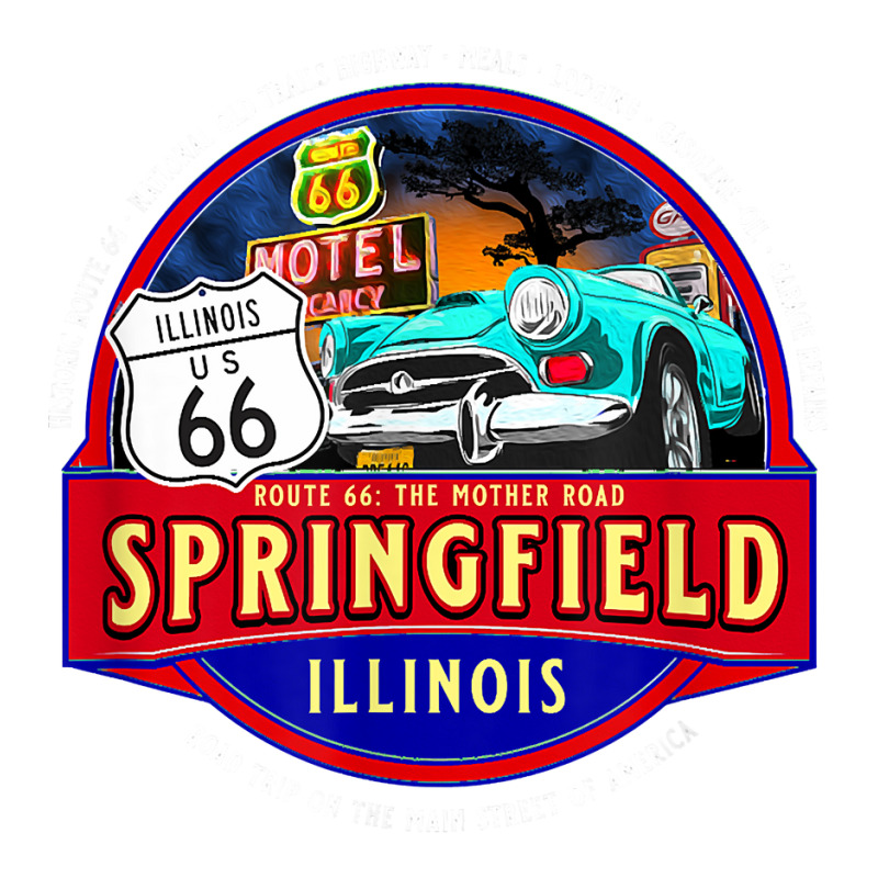 Historic Route 66 Springfield Illinois Main Street America T Shirt Bomber Jacket | Artistshot