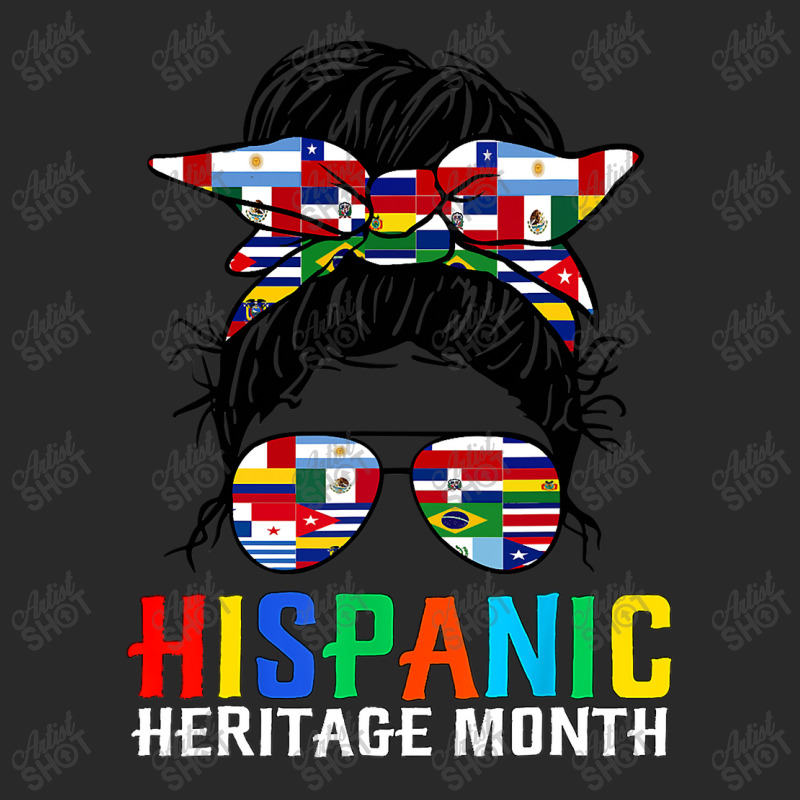 National Hispanic Heritage Month Latin Flags Messy Bun Adjustable Baseball Cap by CUSER3146 | Artistshot