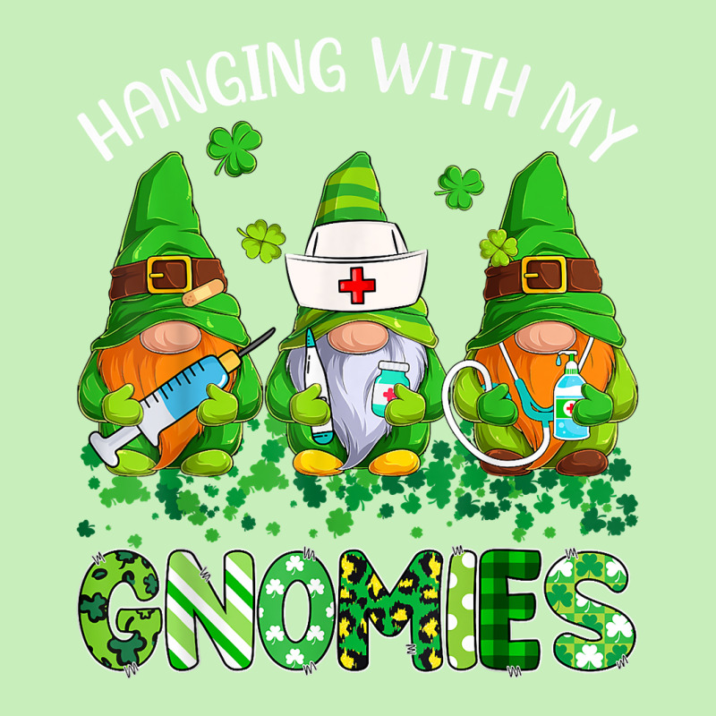 St Patricks Day Hanging With My Gnomies Nurse Stethoscope T Shirt Urban Heavy T-shirt | Artistshot