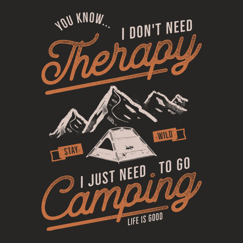 Camping Therapy Color Lite Ladies Fitted T-Shirt by Biraj | Artistshot