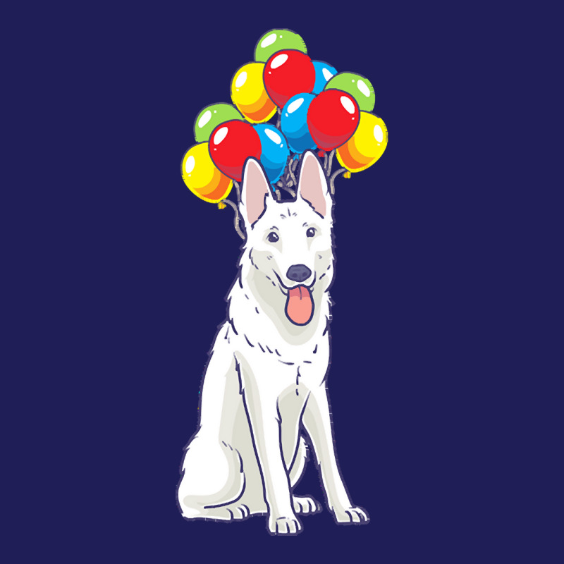 White Shepherd T  Shirt White Swiss Shepherd With Ballons Gift T  Shir Beanie | Artistshot