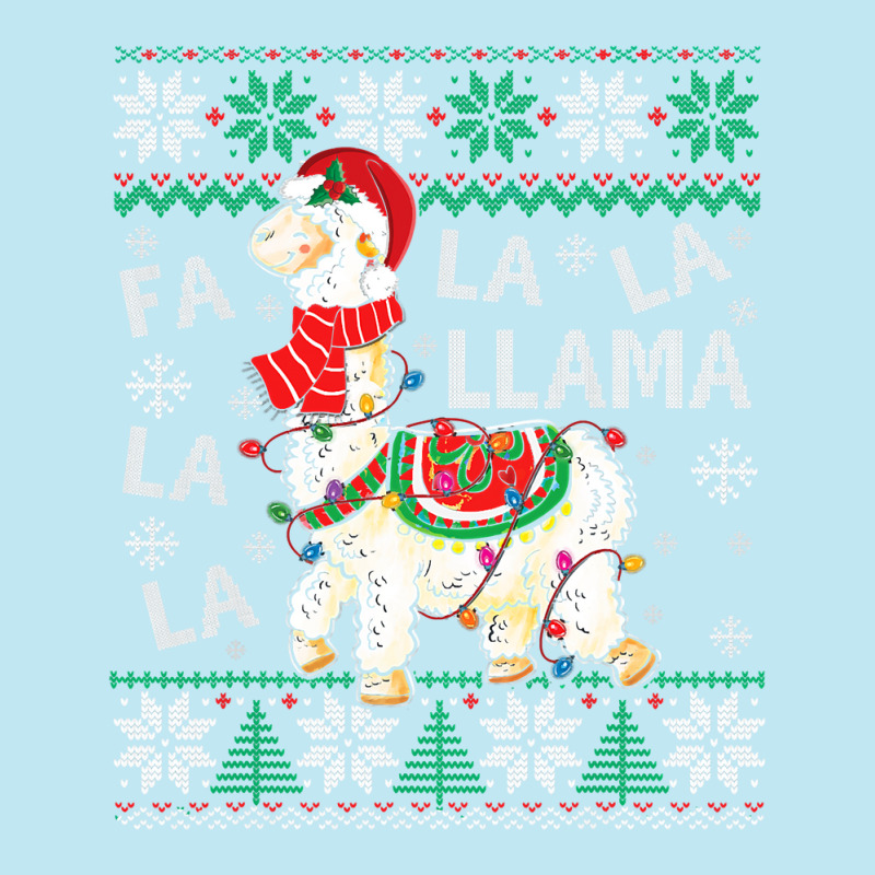 Fa La La Llama Christmas Santa Hat Lights Ugly Sweater 136 Urban Pullover Hoodie | Artistshot