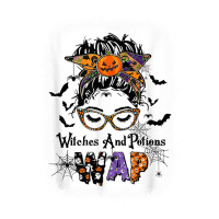 Wap Witches Potions Messy Bun Witch Halloween Costume Long Sleeve T Sh Bomber Jacket | Artistshot