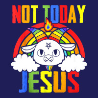 Not Today Jesus Unicorn Satan Goat Satanic Rainbow Satanism Tank Top Beanie | Artistshot