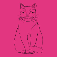 Sitting Cat Line Art Beanie | Artistshot