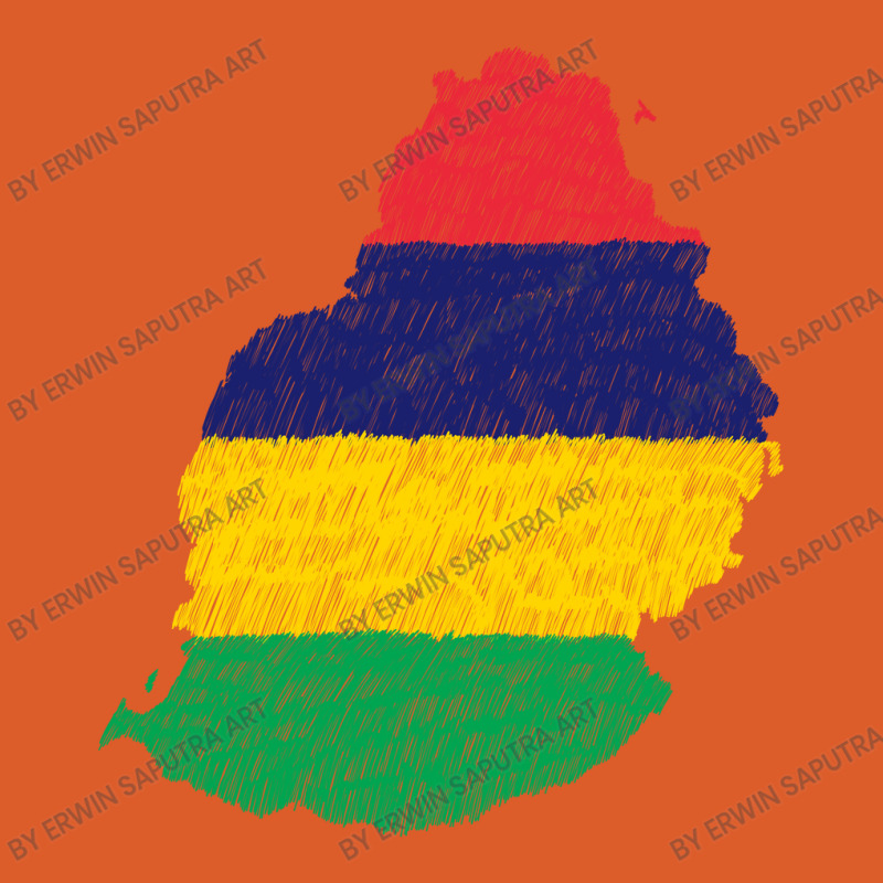 Mauritius Map Flag Drawing Line Art Beanie by Erwin Saputra Art | Artistshot