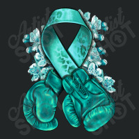 Ovarian Cancer Teal Ribbon With Boxing Gloves Duffel Bag | Artistshot