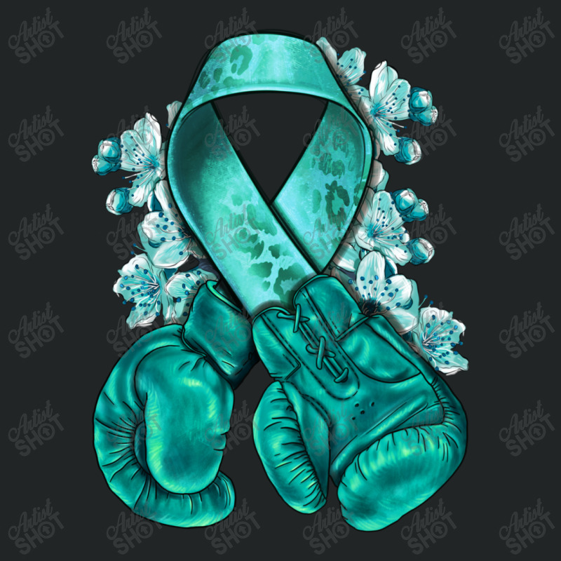 Ovarian Cancer Teal Ribbon With Boxing Gloves Duffel Bag | Artistshot