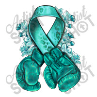 Ovarian Cancer Teal Ribbon With Boxing Gloves Debie Paper Bag - 10 X 5 X 13 | Artistshot