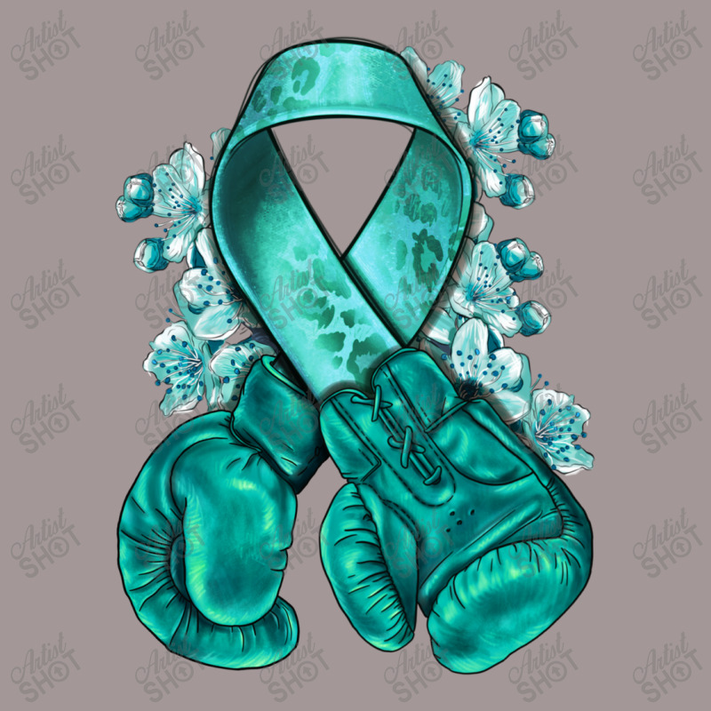 Ovarian Cancer Teal Ribbon With Boxing Gloves Vintage Short | Artistshot