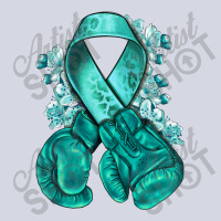 Ovarian Cancer Teal Ribbon With Boxing Gloves Fleece Short | Artistshot