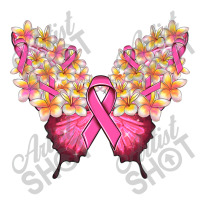 Pink Ribbon Breast Cancer Butterfly V-neck Tee | Artistshot