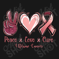 Peace Love Cure Uterine Cancer Flannel Shirt | Artistshot